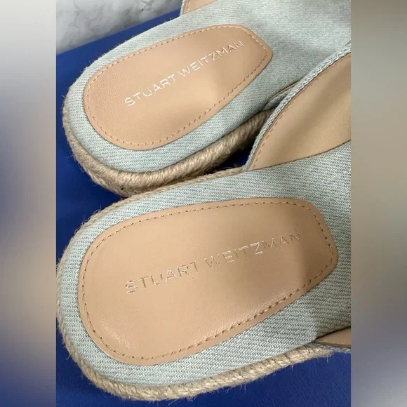 Stuart Weitzman Tomi Pearl Espadrille Slides - Picture 12 of 15